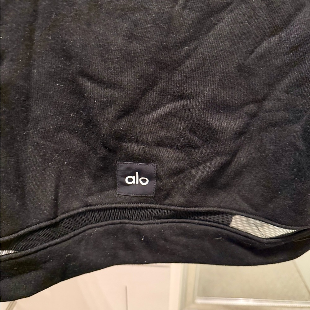 ALO Yoga Black Turtle Neck Sweater with sheer cutouts. - Picture 3 of 3